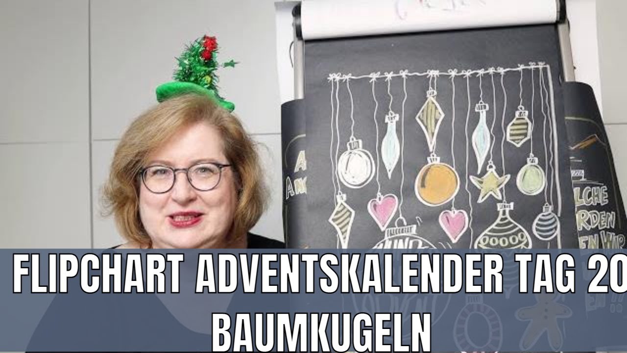 Flipchartideen für Weihnachten - Adventskalender Tag 20 Baumkugeln