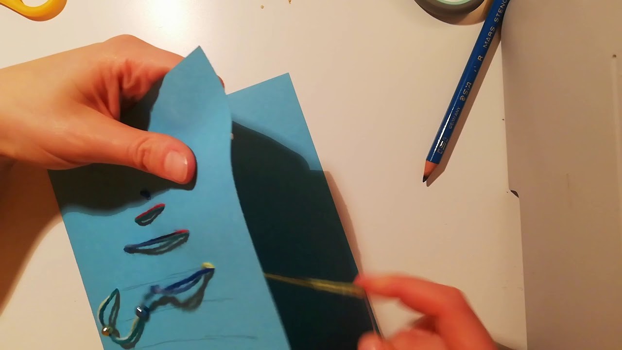 Genähte Weihnachtskarte selber machen