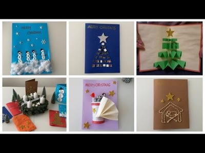 Niedliche Weihnachtskarten mit Kindern basteln
