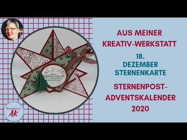 So bastelst du eine Sternenkarte basteln - Weihnachtskarte Anleitung - SPAK 18.2020 Stampin' Up!