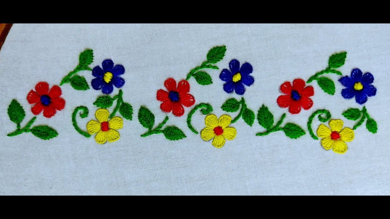 আধুনিক ডিজাইনের ফুলকারি হাতের কাজের সেলাই টিউটোরিয়াল,Hand embroidery fulkari design stitch