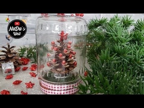 Weihnachtsdeko im Gurkenglas. eine tolle Idee zum Nachbasteln. NaDas Welt