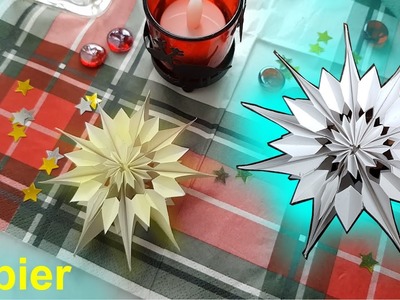Weihnachtsdeko selber machen: Stern falten aus Papier  + Geschenk zu Weihnachten