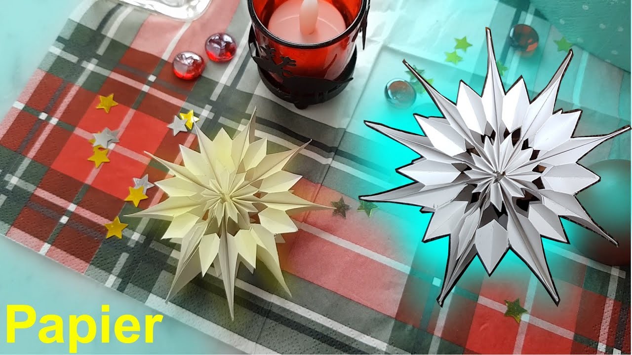 Weihnachtsdeko selber machen: Stern falten aus Papier  + Geschenk zu Weihnachten