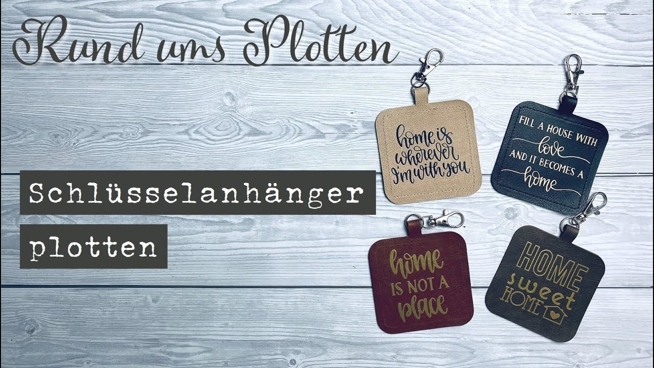 Weihnachtsgeschenkidee 21: Schlüsselanhänger aus Kunstleder plotten und mit Flexfolie verzieren