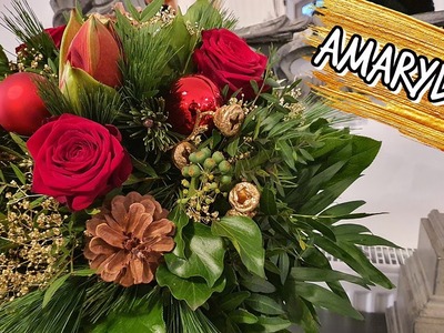 Wie du einen Weihnachtsstrauss mit Amaryllis bindest - Floristikanleitung DIY I KatisWeltTV