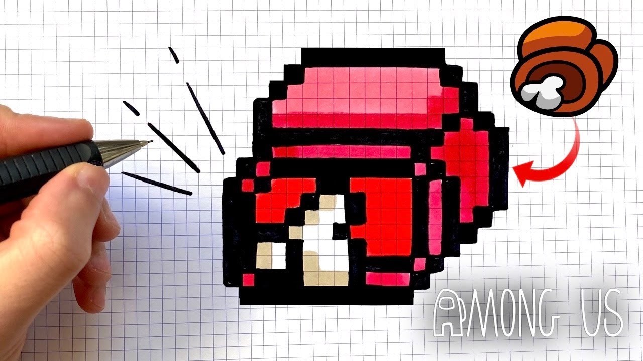 WIE ZEICHNET MAN AMONG US TOT PIXEL ART