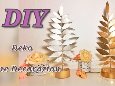DIY home decoration. selber machen Goldene Deko. Handmade aus Papier in 10 Minuten