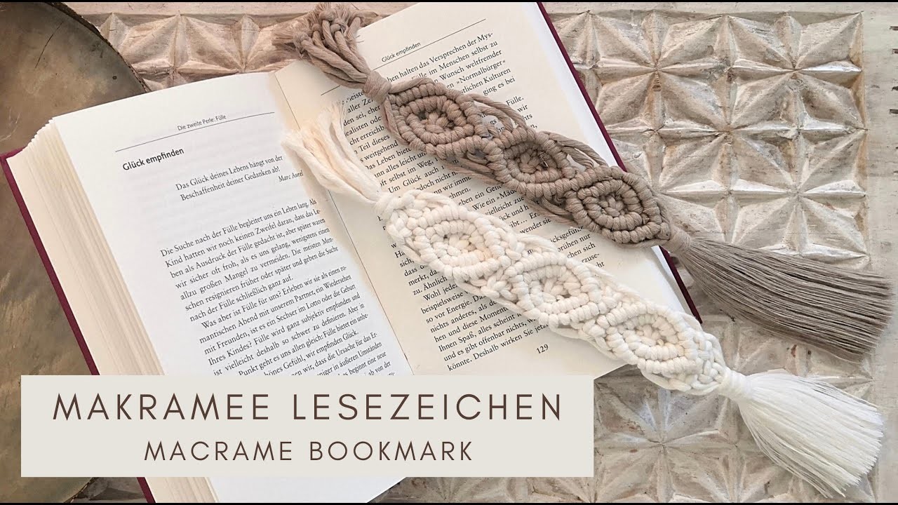 DIY - MAKRAMEE LESEZEICHEN - Schnelle Anleitung. Tutorial Macrame Bookmark - Boho Style ♡︎