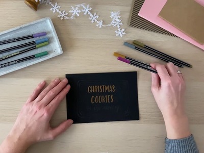 DIY-Weihnachtskarte - Hand Lettering - Christmas cookies in the making