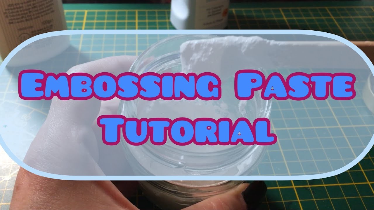 Embossing Paste selber herstellen. Texture Paste. DIY