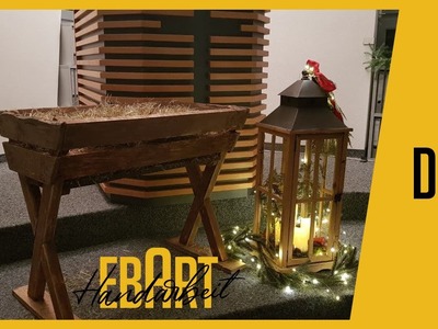 Große FUTTERKRIPPE als Weihnachtsdeko selber bauen | DIY | EbArt