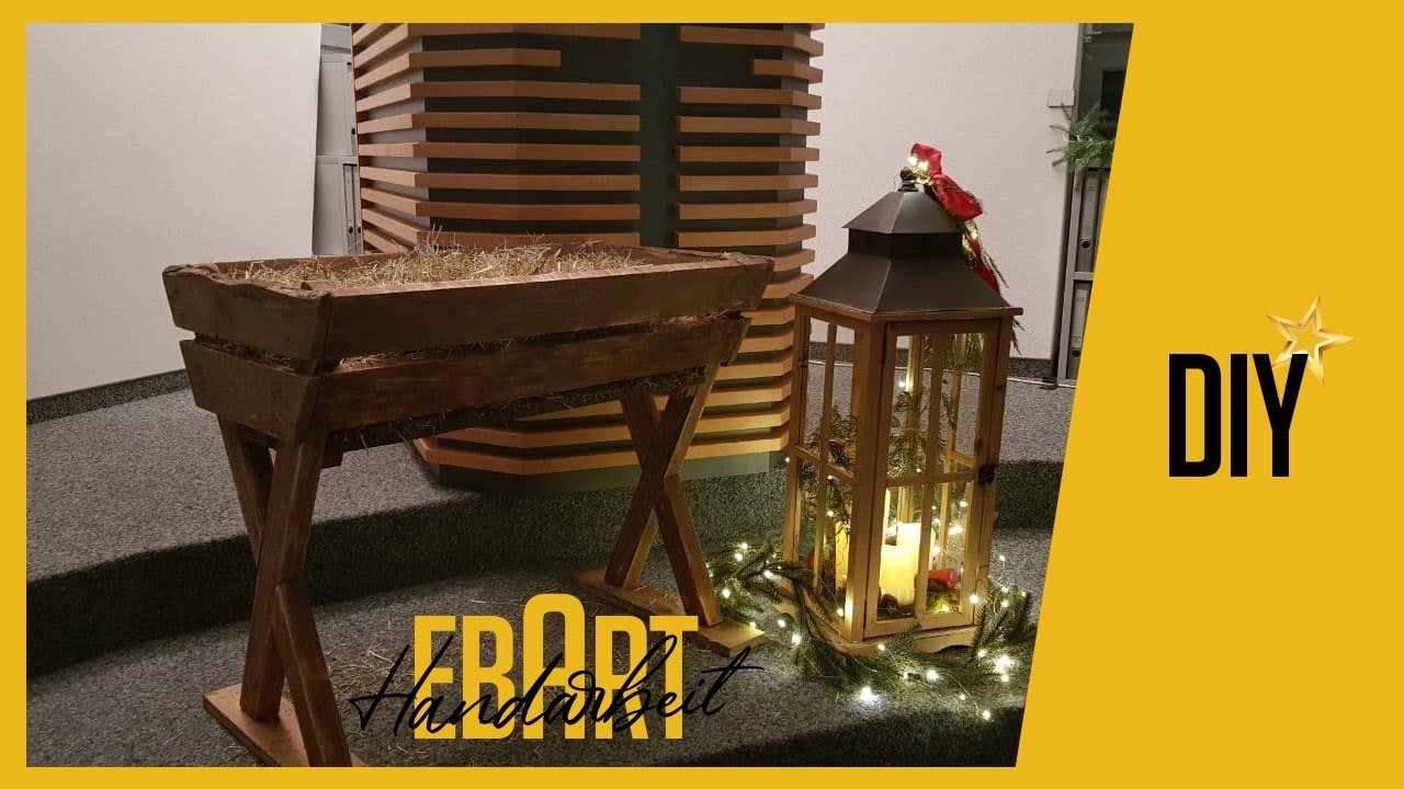 Große FUTTERKRIPPE als Weihnachtsdeko selber bauen | DIY | EbArt