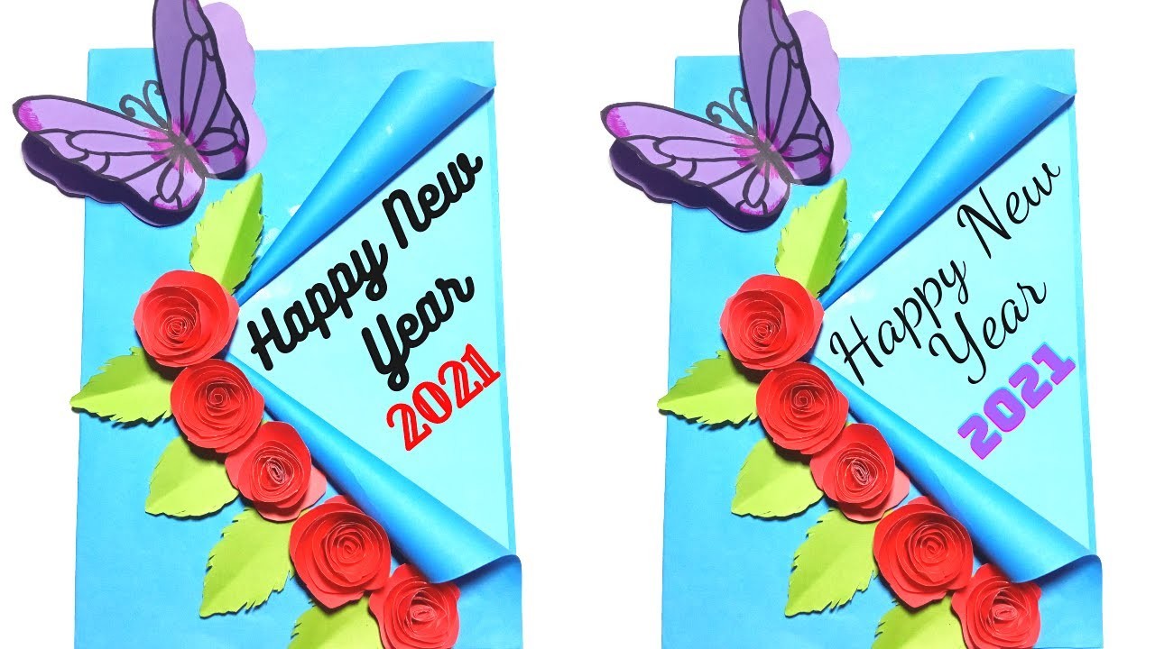 Handmade DIY Crafts Ideas  Happy New Year Card 2021  কাগজ দিয়ে গিফট কার্ড তৈরি | Maya Crafts House