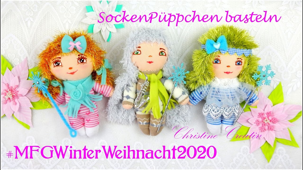 #MFGWinterWeihnacht2020 ✨????✨ #SockenPüppchenNähen #GesichtZeichnen #SockDolls #ChristineCreativ