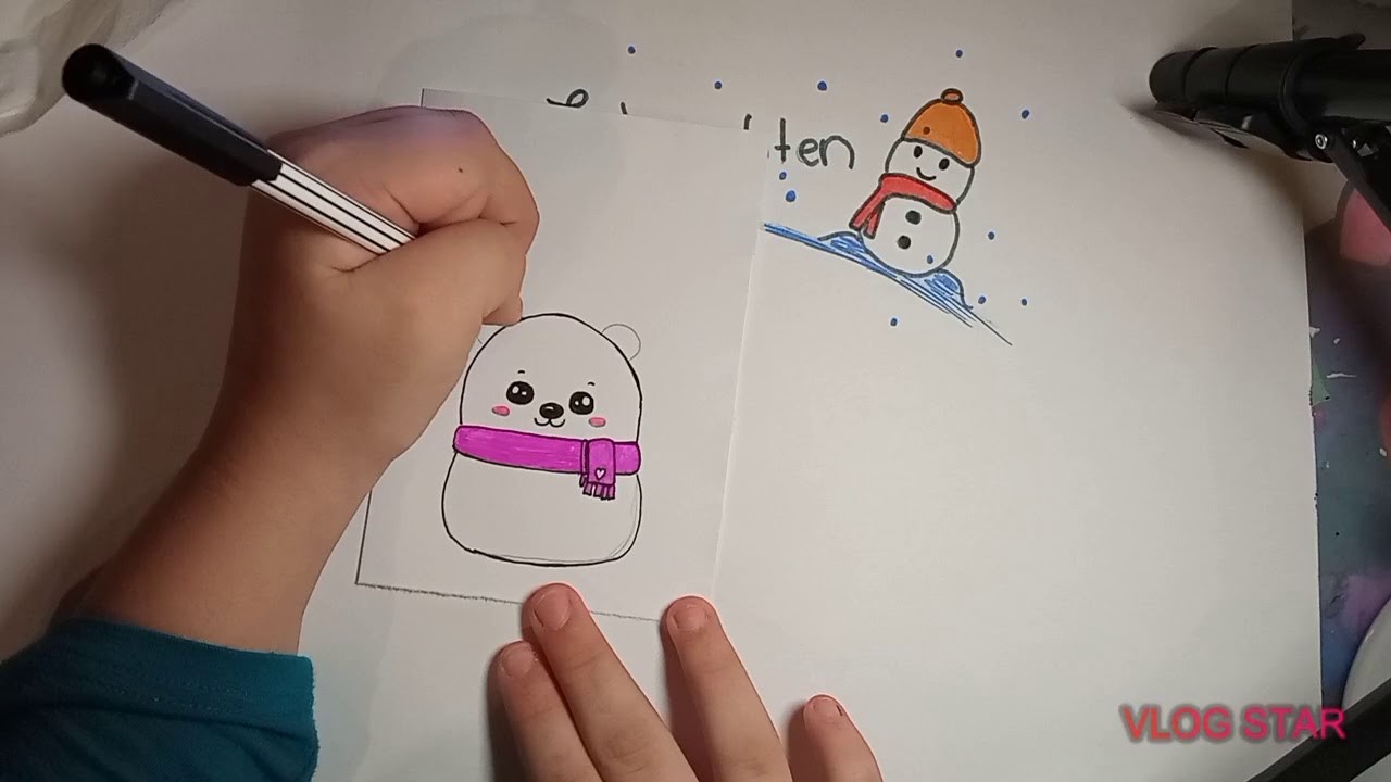 Süße Weihnachtskarten basteln