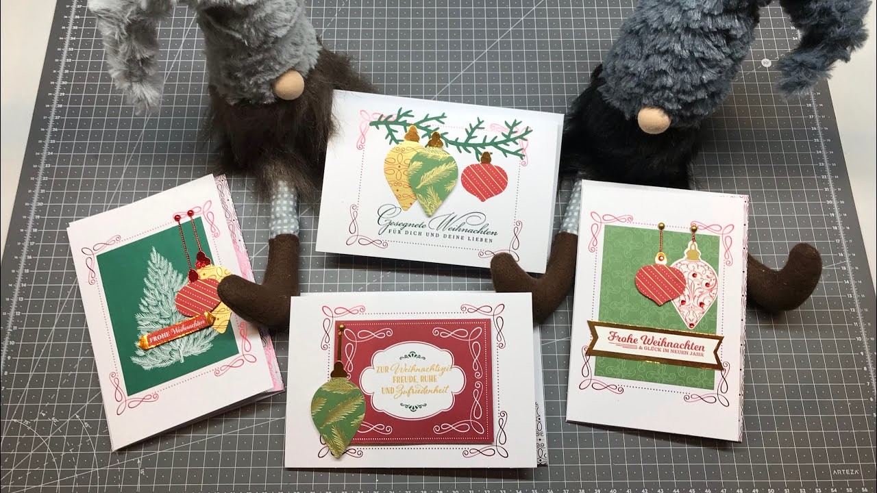 Tutorial: Vier schnelle Weihnachtskarten