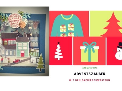 Adventszauber mit den Papierschwestern | Tag 22 | Diorama Karte | Stampin‘ Up!