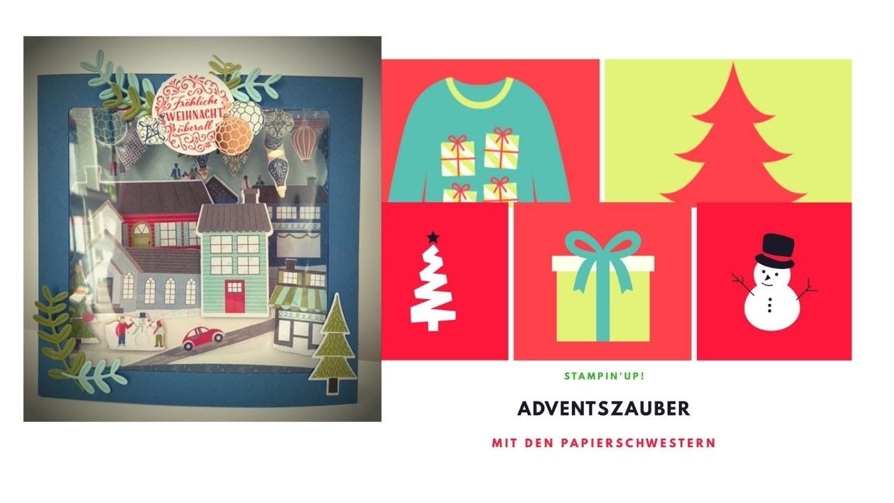 Adventszauber mit den Papierschwestern | Tag 22 | Diorama Karte | Stampin‘ Up!