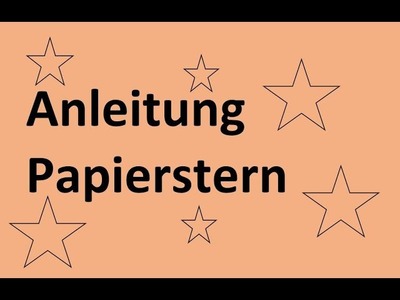 Anleitung Papierstern