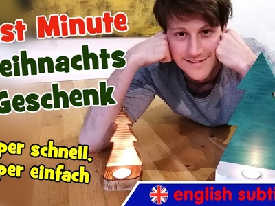 Das last-minute-geschenk zu weihnachten | mega einfacher und schneller teelichthalter aus restholz