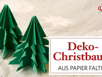 Deko-Christbaum aus Papier falten