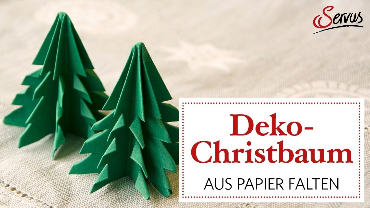 Deko-Christbaum aus Papier falten