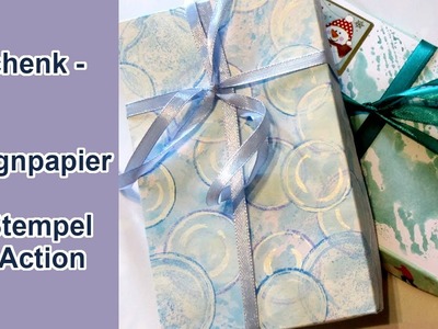 DIY Seifenblasen Designpapier selbst gemacht für Geschenkbox