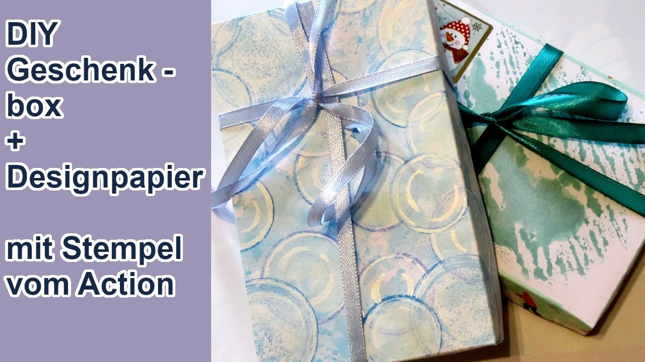 DIY Seifenblasen Designpapier selbst gemacht für Geschenkbox