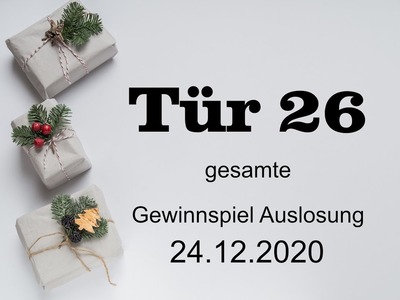 ???????????? Janina´s Strahlende Momente im Advent  | Tür 26 |  Gewinnspielauslosung 24.12.2020 ????????????