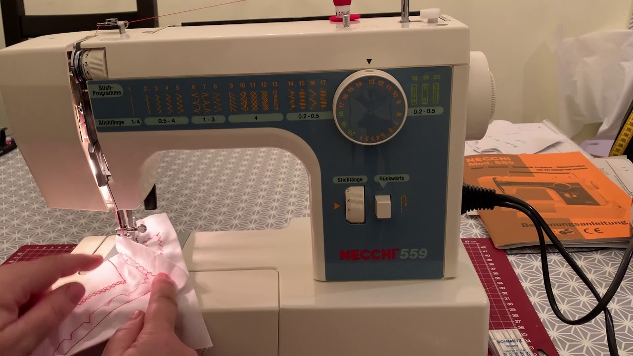Necchi 559 Nähmaschine Programme und Bedienung