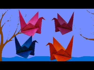 Origami aus Papier basteln : Einfachen Origami Schwan falten - Anleitung für Kinder