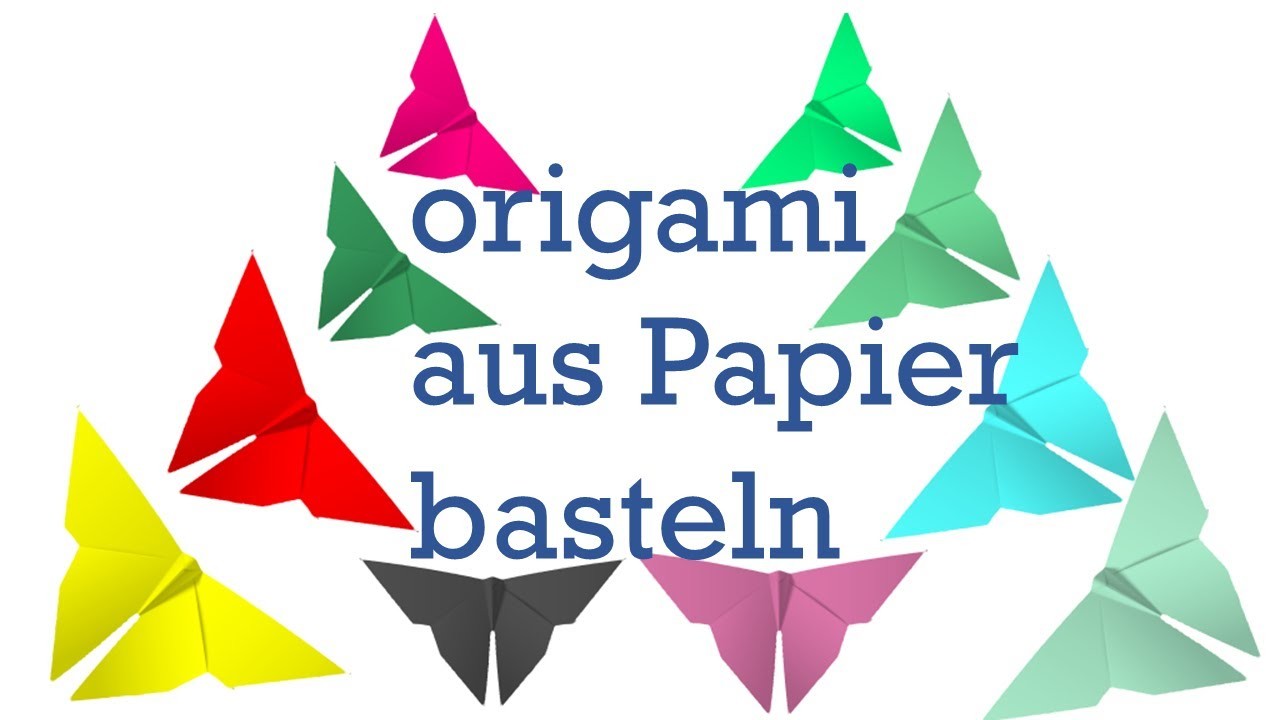 Schmetterling falten mit Origami Papier.  Geschenke & Wanddeko ???? Deko selber machen