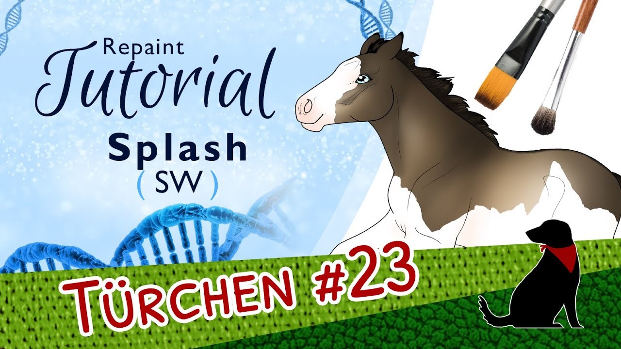 SPLASHED WHITE REPAINT TUTORIAL (SW1-5)- Pferdegenetik-Repaint-Kurs - Teil 13