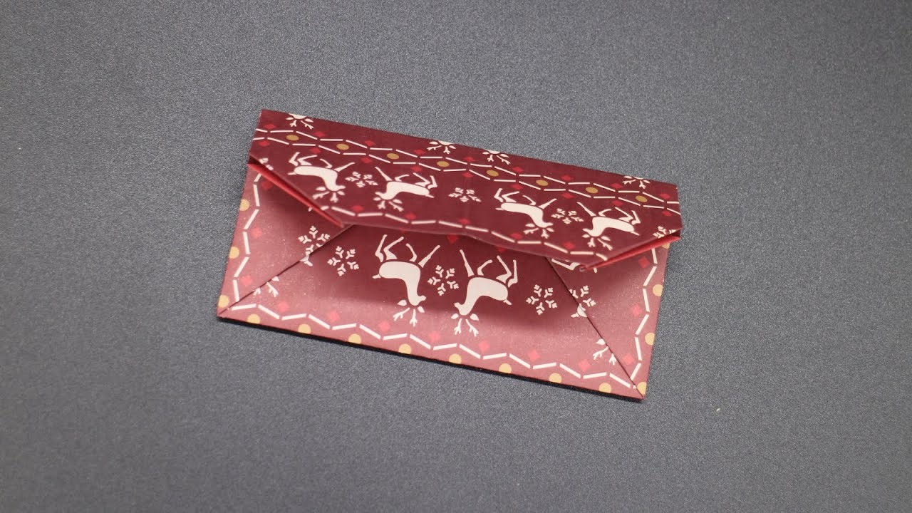 Basteln mit Papier Kuvert. Briefumschlag  für Weihnachten, Geburtstag, Hochzeit & Muttertag [W+]