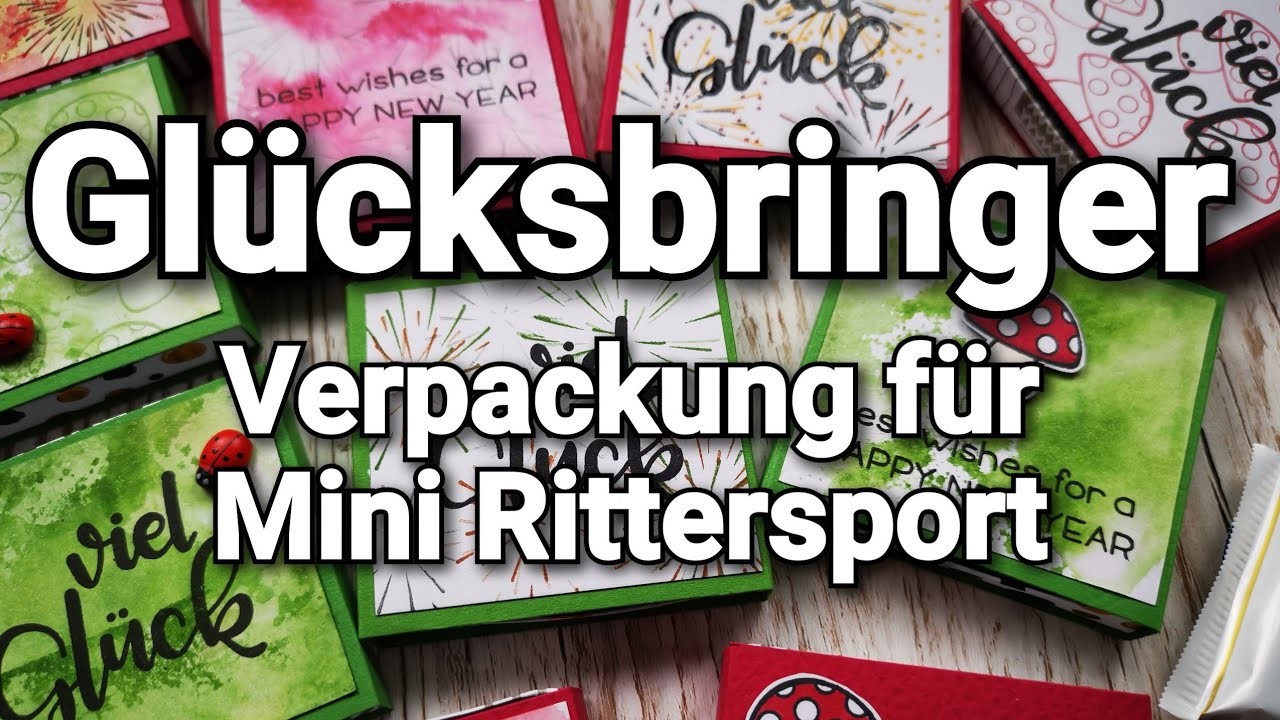 DIY Glücksbringer I Verpackung für Mini-Rittersport I Silvester 2020