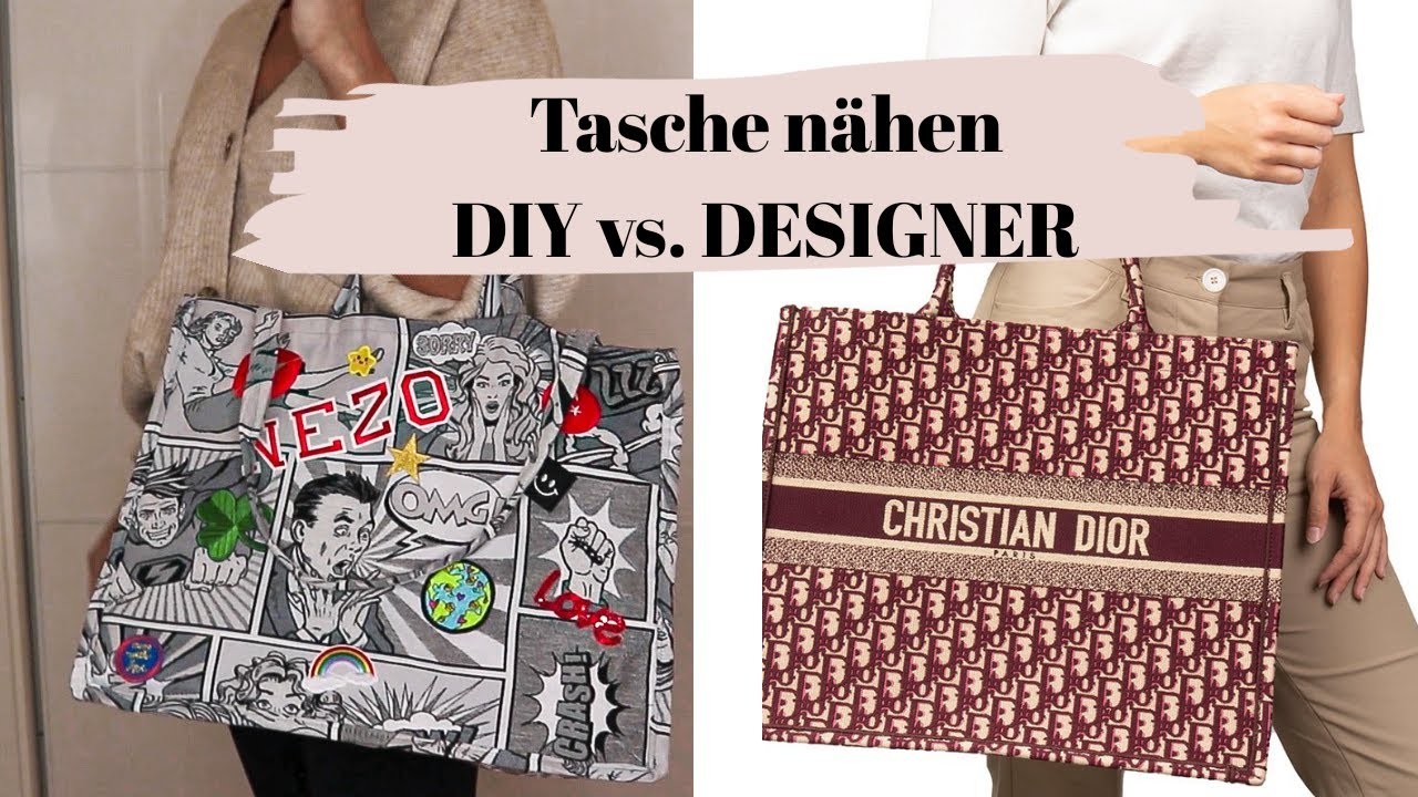 DIY Tote Bag - Christian Dior inspiriert. Tasche nähen. sewing. selber machen. Do it yourself !