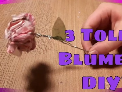 Drei DIY - Ideen zum selber Basteln im Blumenstyle (Rosenstift, Dekoblume, Blüten Briefsiegel )