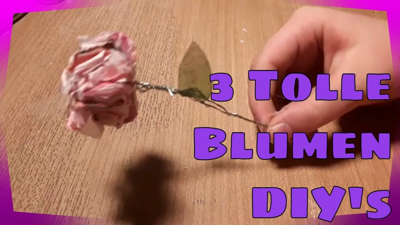 Drei DIY - Ideen zum selber Basteln im Blumenstyle (Rosenstift, Dekoblume, Blüten Briefsiegel )