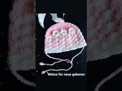 ????Häkeln baby mütze????crochet baby hat with flowers????