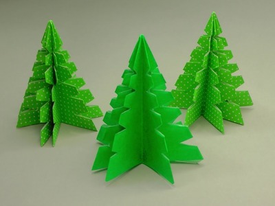 Origami Weihnachtsbaum - Faltanleitung