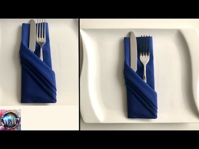 Servietten falten Bestecktasche - einfache Tischdeko zum selber machen