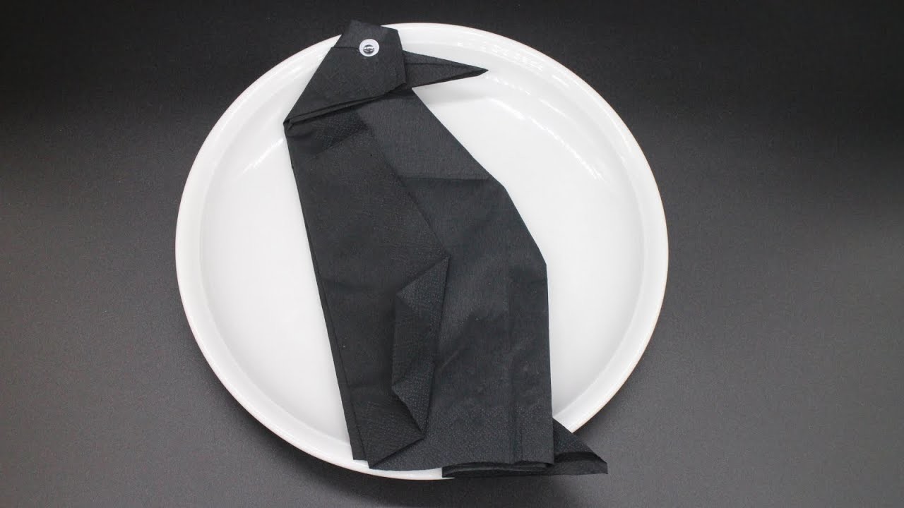 Servietten falten 'Pinguin' DIY Deko für Geburtstag, Winter & Weihnachten [W+]