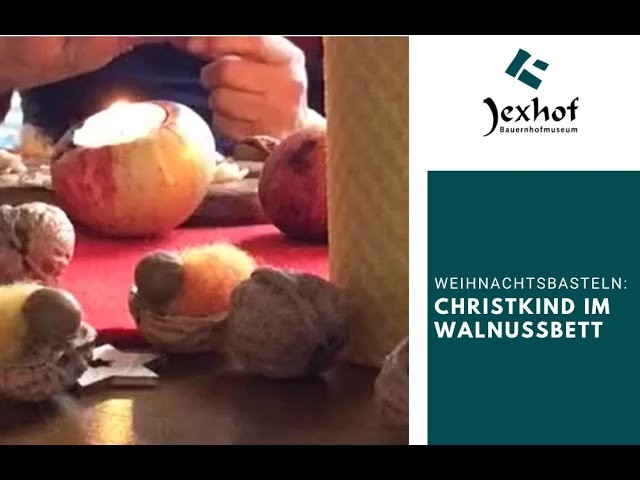 Weihnachtsbasteln (1.3): Christkind im Walnussbett