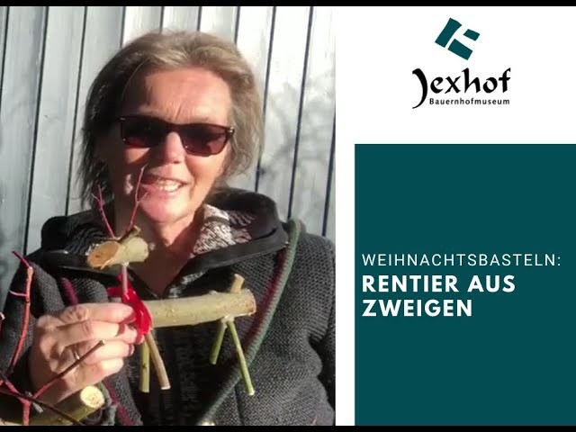 Weihnachtsbasteln (3.3): Rentier aus Zweigen