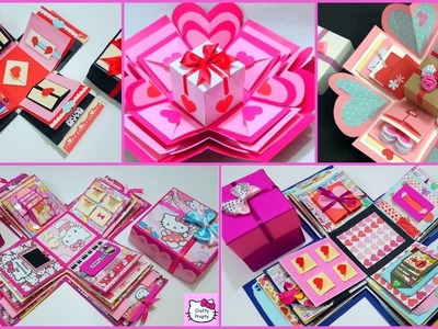 DIY Explosion Box for Anniversary.Valentine day Gift ❤ DIY BEST 2021 5 Handmade Valentine Gift Ideas
