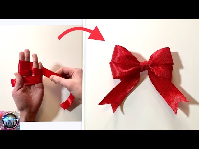Einfache Schleife binden zum Geschenke einpacken - DIY Geschenkschleife selber basteln - simple bow