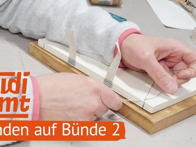 Fadenheften auf Bünde 2: das Binden | DIY Tutorial | Buchbinden | HeidiLeimt | bookbinding
