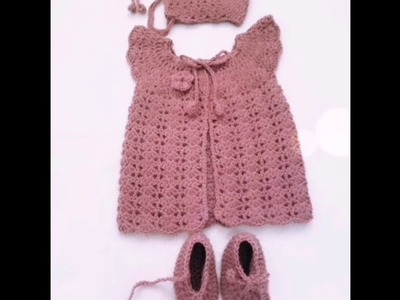 Häkeln baby Pullover und Schuhe Mütze