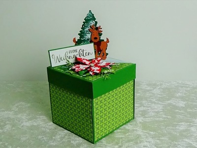 Weihnachtliche Explosionsbox  Wärmende Stunden mit Tee, Duftkerzen und etwas Süßem